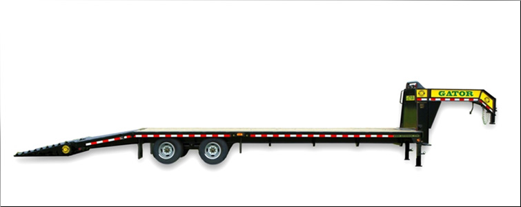 Gooseneck Flat Bed Equipment Trailer | 20 Foot + 5 Foot Flat Bed Gooseneck Equipment Trailer For Sale   Chester County, Tennessee